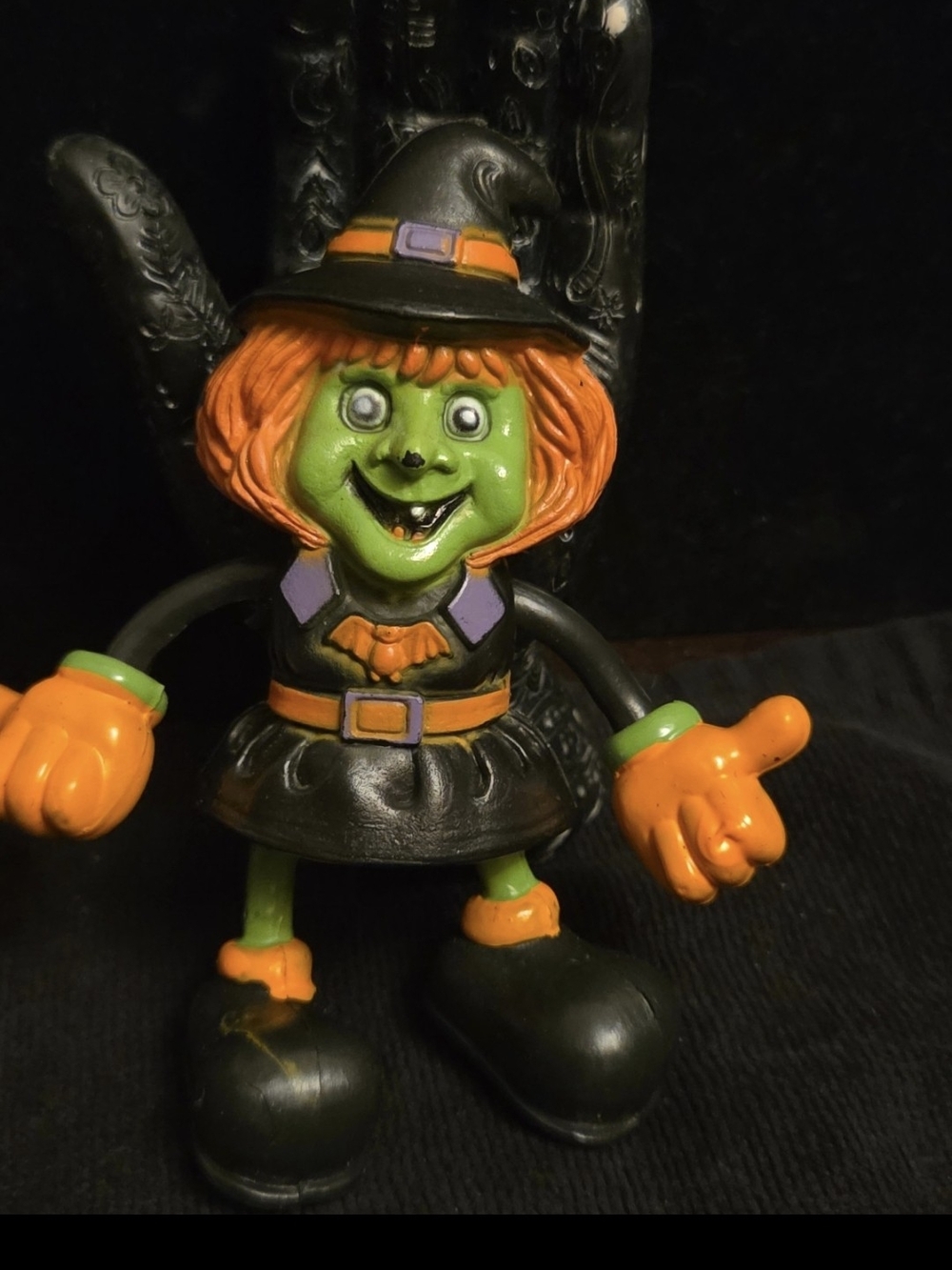 Vintage Bendable Witch Toy Figure Fun World Halloween Easter Unlimited 1990’s - Picture 2 of 7